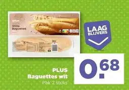PLUS PLUS Baguettes wit aanbieding