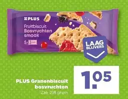 PLUS PLUS Granenbiscuit bosvruchten aanbieding