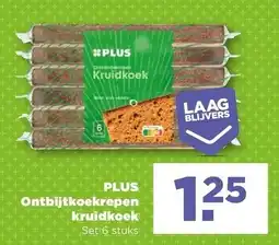 PLUS PLUS Ontbijtkoekrepen kruidkoek aanbieding