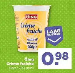 PLUS Öing Crème fraîche aanbieding