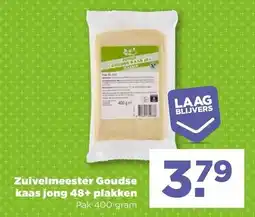 PLUS Zuivelmeester Goudse kaas jong 48+ plakken aanbieding