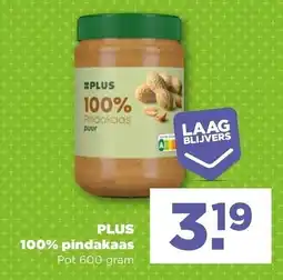 PLUS PLUS 100% pindakaas aanbieding