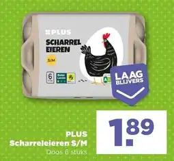 PLUS PLUS Scharreleieren S/M aanbieding