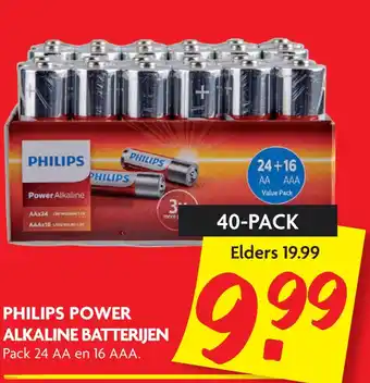 Dekamarkt Philips power alkaline batterijen aanbieding