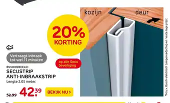 Praxis Secustrip anti-inbraakstrip 2.05 meter aanbieding