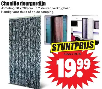 Dirk Chenille Deurgordijn 90*200cm aanbieding