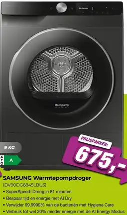 EP Beerepoot SAMSUNG Warmtepompdroger (DV90DG6845LBU3) aanbieding