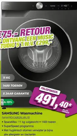 EP Beerepoot SAMSUNG Wasmachine (WW11DG6B25LBU3) aanbieding