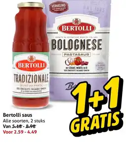 Hoogvliet Alle Bertolli saus aanbieding