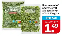 Hoogvliet Alle Boerenkool of andijvie grof aanbieding