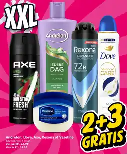 Hoogvliet Alle Andrélon, Dove, Axe, Rexona of Vaseline aanbieding