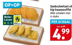 Hoogvliet Alle Satéschnitzel of kip kaassoufflé aanbieding