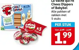 Hoogvliet Alle La Vache qui rit Cheez Dippers of Babybel aanbieding