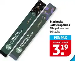 Hoogvliet Alle Starbucks koffiecapsules aanbieding