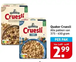 Hoogvliet Alle Quaker Cruesli aanbieding