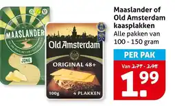 Hoogvliet Alle Maaslander of Old Amsterdam kaasplakken aanbieding