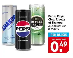 Hoogvliet Alle Pepsi, Royal Club, Rivella of Shakura aanbieding