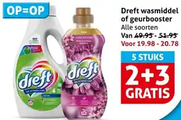 Hoogvliet Alle Dreft wasmiddel of geurbooster aanbieding