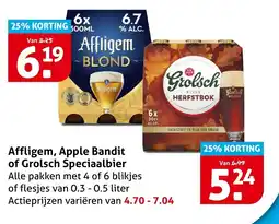 Hoogvliet Alle Affligem, Apple Bandit of Grolsch Speciaalbier aanbieding