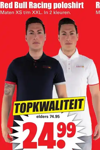 Dirk Red Bull Racing poloshirt XS-XXL aanbieding