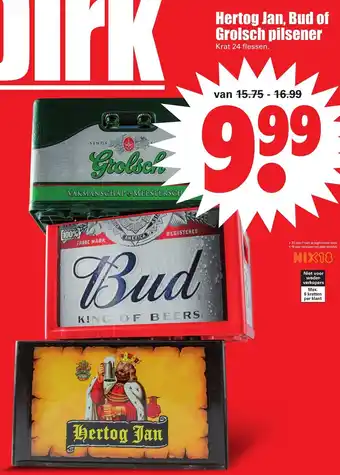 Dirk Hertog Jan, Bud Grolsch pilsener 24fl aanbieding