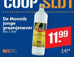Coop De Monnik jonge graanjenever aanbieding