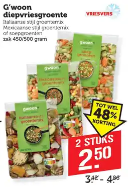 Coop G'woon diepvriesgroente aanbieding