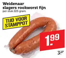 Coop Weidenaar slagers rookworst fijn aanbieding