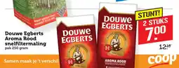 Coop Douwe Egberts Aroma Rood snelfiltermaling aanbieding