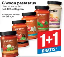 Coop G'woon pastasaus aanbieding