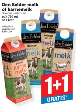 Coop den Eelder melk of karnemelk aanbieding