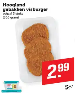 Coop Hoogland gebakken visburger aanbieding