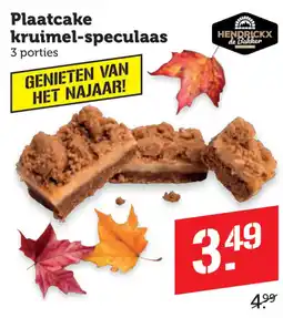 Coop Hendrickx de Bakker Plaattcake kruimel-speculaas aanbieding