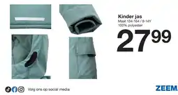 Zeeman zeem kinder jas aanbieding