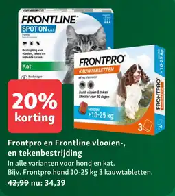 Maxi Zoo frontpro frontline aanbieding