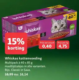 Maxi Zoo Whiskas kattenvoeding aanbieding