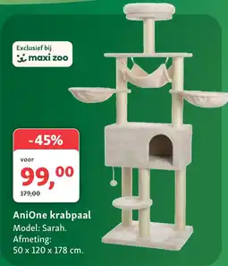 Maxi Zoo AniOne krabpaal aanbieding