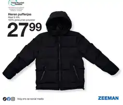 Zeeman Zeeman heren pufferjas aanbieding