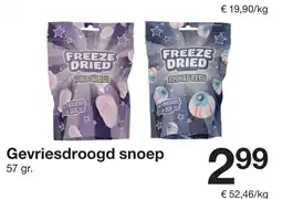 Zeeman Freeze dried gevriesdroogd snoep aanbieding