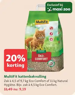 Maxi Zoo MultiFit kattenbakvulling aanbieding