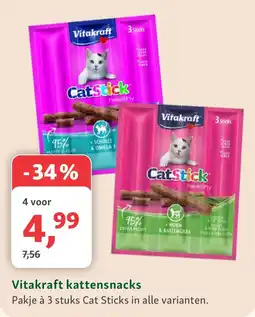 Maxi Zoo Vitakraft kattensnacks aanbieding