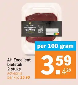 Albert Heijn AH Excellent biefstuk 2 stuks aanbieding