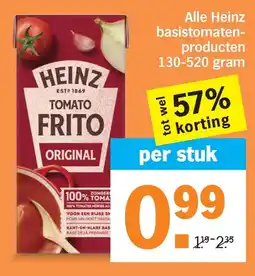 Albert Heijn Alle Heinz basistomaten-producten 130-520 gram aanbieding