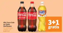 Albert Heijn Alle Coca-Cola en Fanta literflessen aanbieding