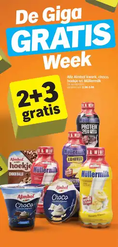 Albert Heijn Alle Almhof kwark, choco, hoekje en Müllermilk. aanbieding