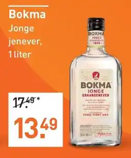 Albert Heijn Bokma Jonge jenever, 1 liter aanbieding