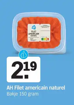 Albert Heijn AH Filet americain naturel Bakje 150 gram aanbieding