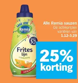 Albert Heijn Alle Remia sauzen aanbieding