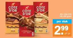 Albert Heijn Alle Côte d'Or 180-200 gram aanbieding