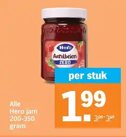Albert Heijn Alle Hero jam 200-350 gram aanbieding